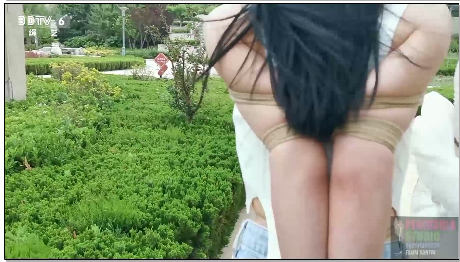 【半岛束艺】海语牵桃子直臂脚镣小区散步2：独自坐电梯
