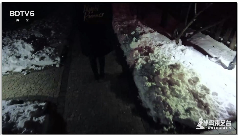 【半岛束艺】雪地丽影：鹿野大衣内绑堵嘴全副武装夜游